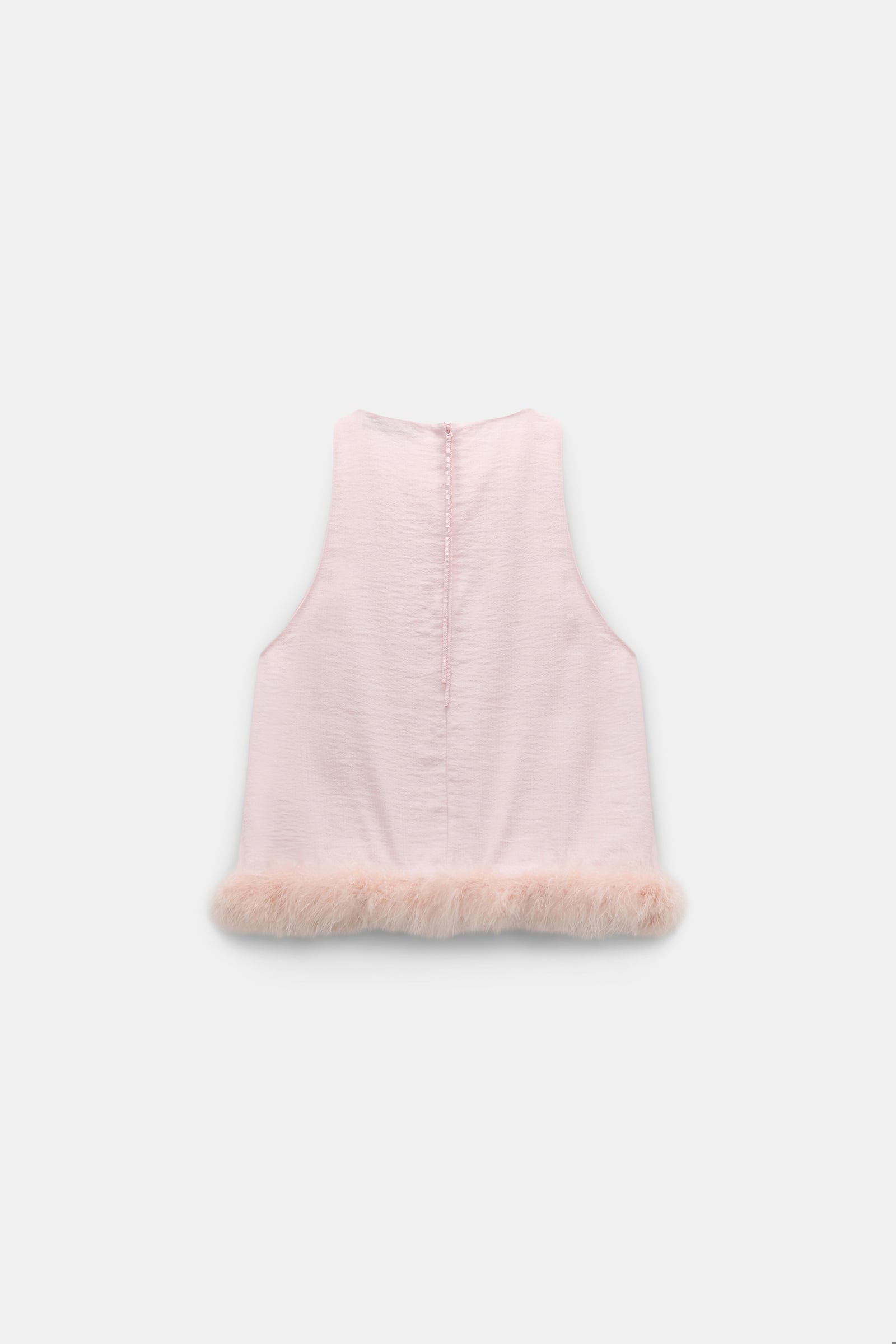 Dorothee Schumacher A-Linien Top mit Federn powder