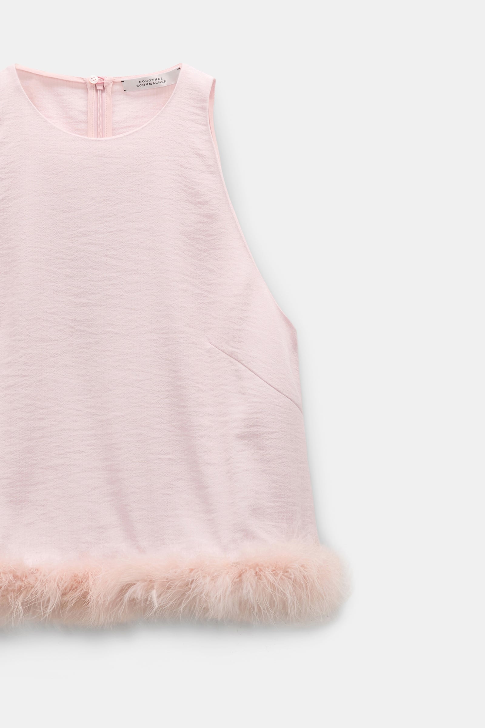 Dorothee Schumacher A-Linien Top mit Federn powder