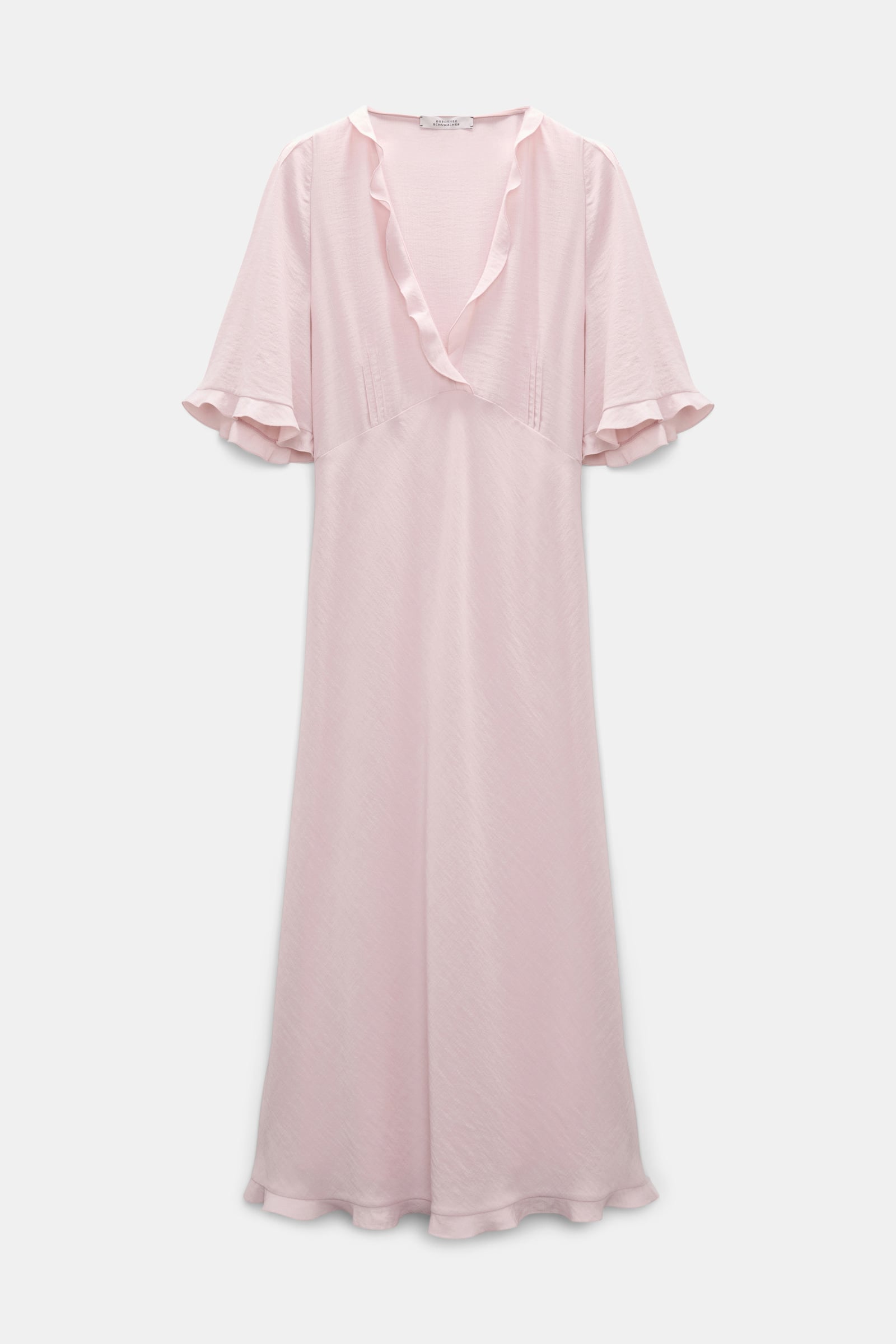 Dorothee Schumacher Midi-Kleid mit V-Ausschnitt powder
