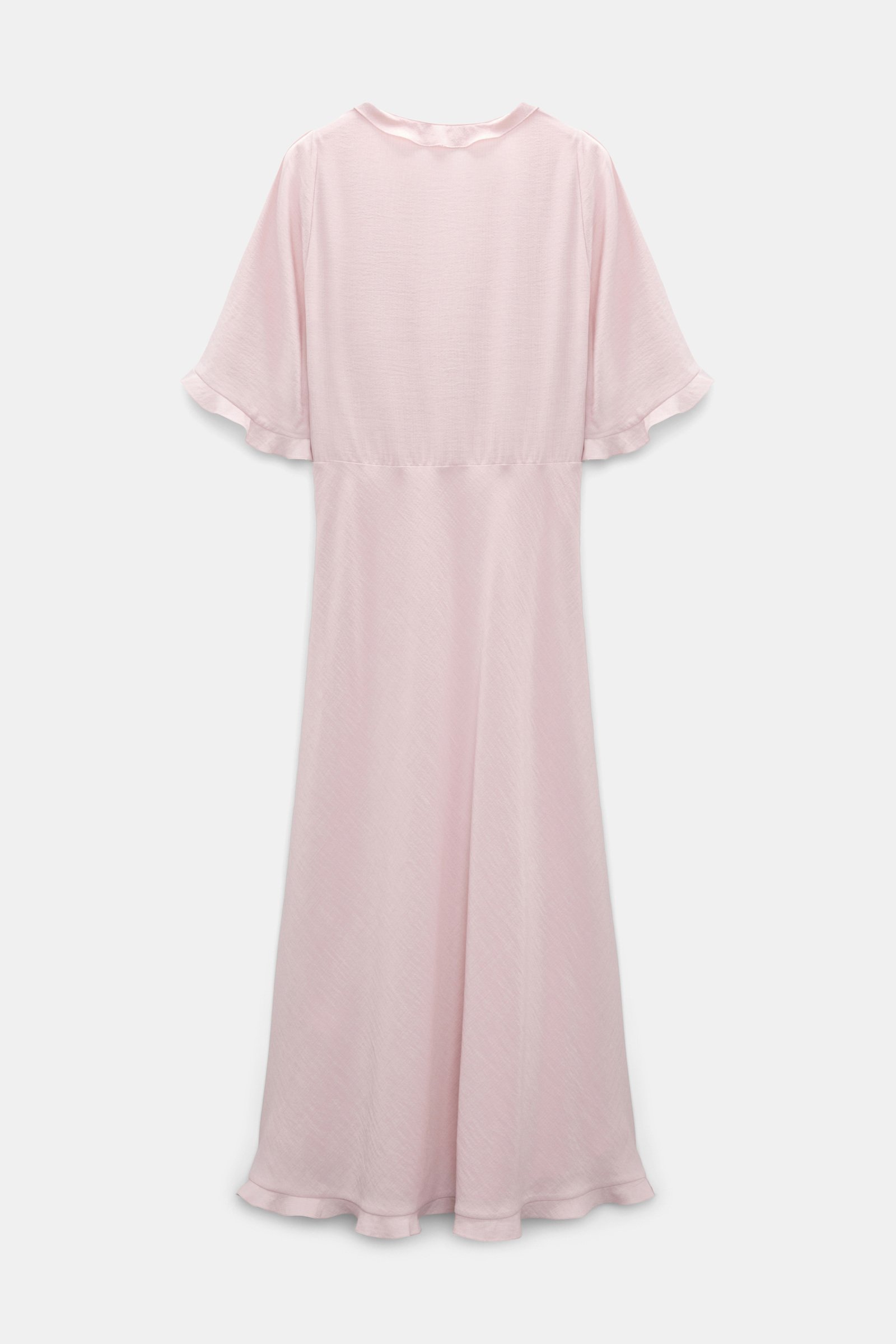 Dorothee Schumacher Midi-Kleid mit V-Ausschnitt powder