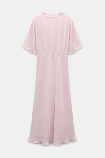 Dorothee Schumacher Midi-Kleid mit V-Ausschnitt powder