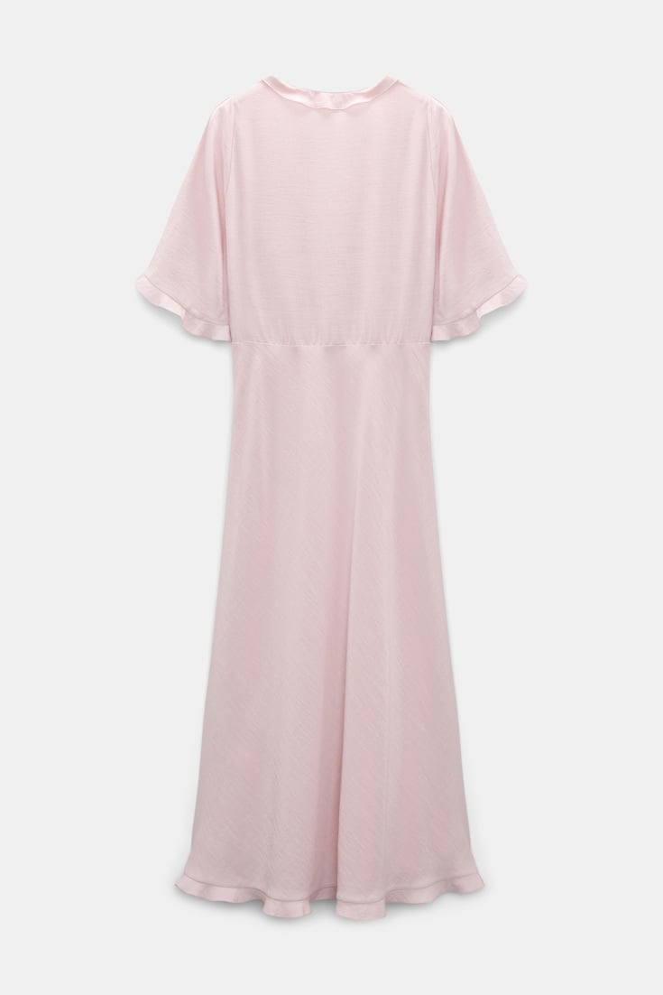Dorothee Schumacher Midi-Kleid mit V-Ausschnitt powder