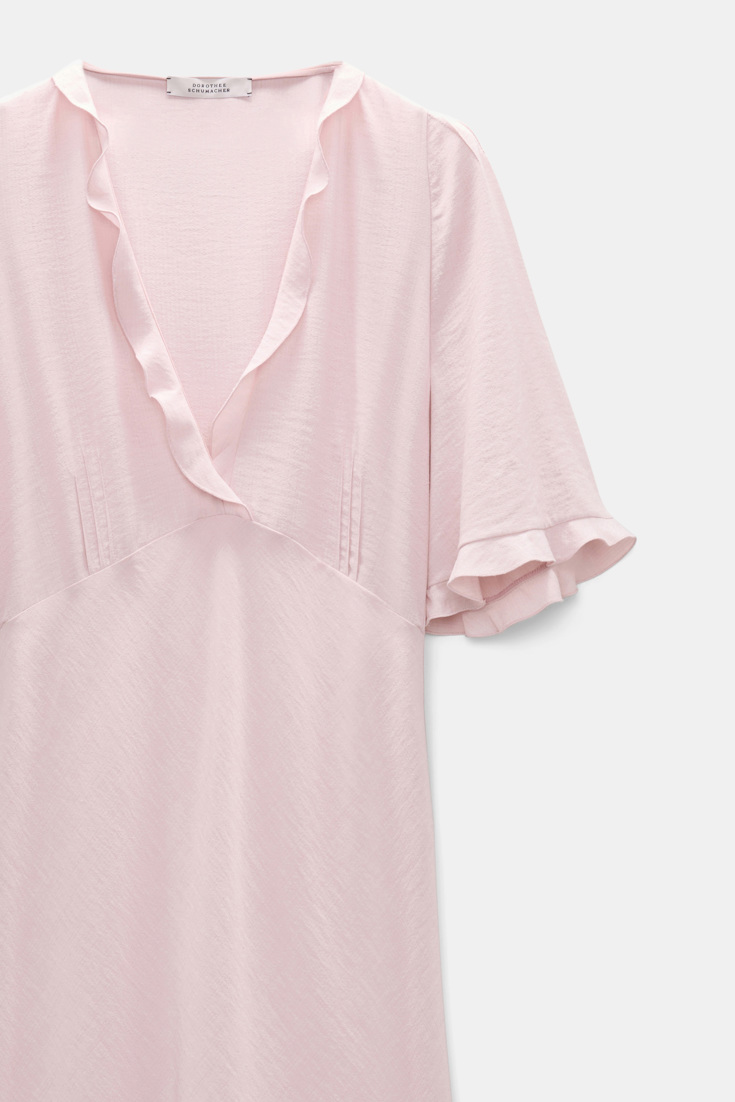 Dorothee Schumacher Midi-Kleid mit V-Ausschnitt powder