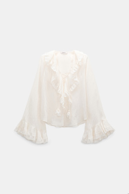 Dorothee Schumacher Bohemian Bluse aus gestreifter Seide-Viskose camellia white