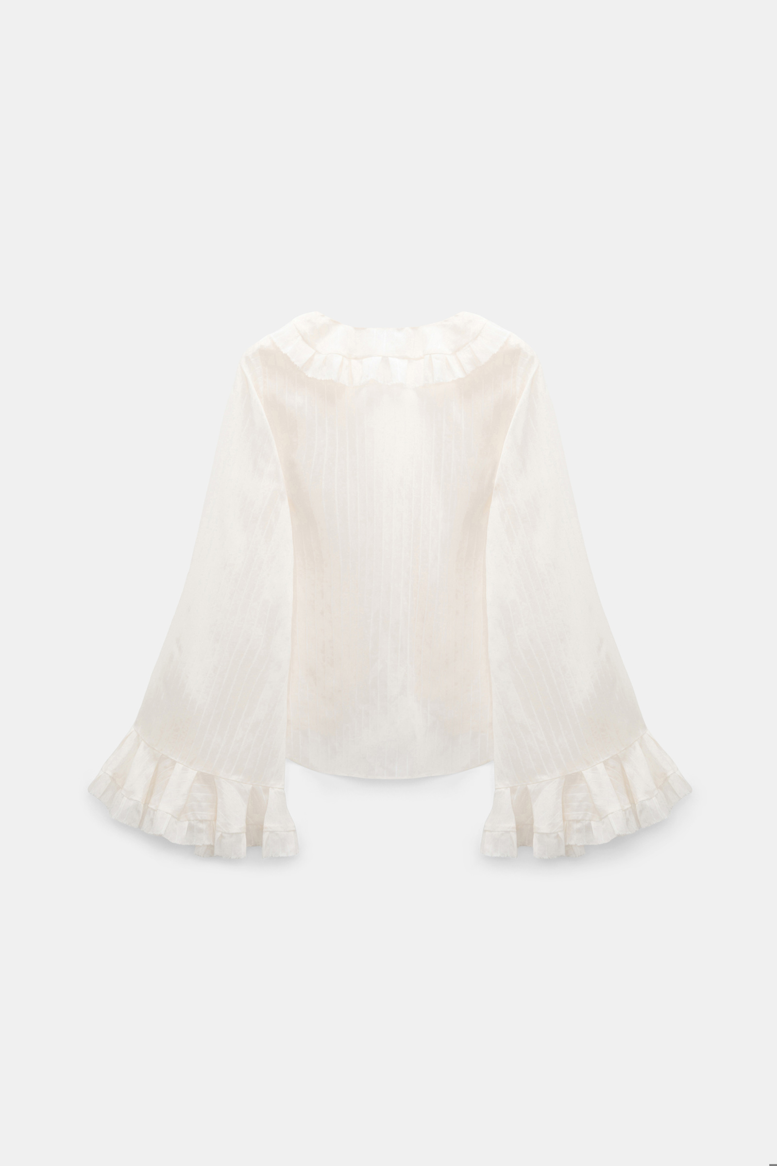 Dorothee Schumacher Striped silk-viscose blouse camellia white