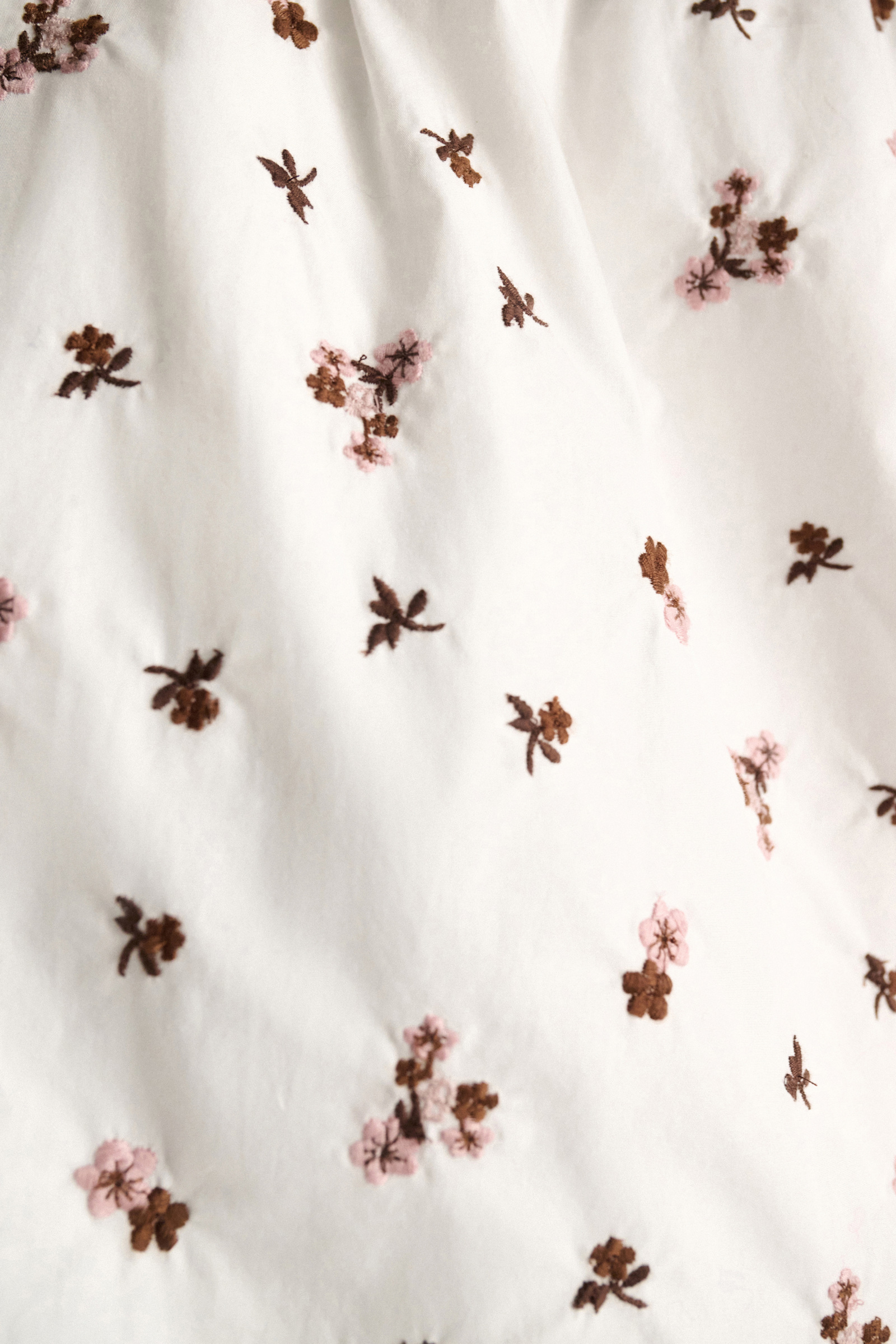 Dorothee Schumacher Embroidered cotton knee-length skirt D-rose embroidery