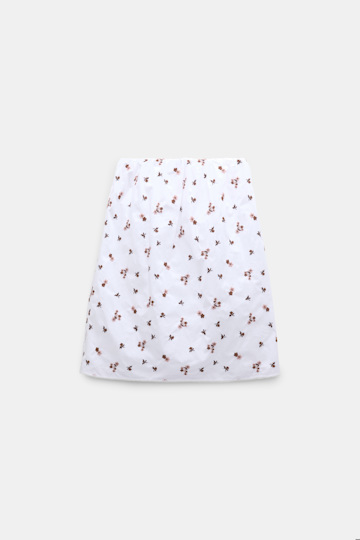 Dorothee Schumacher Embroidered cotton knee-length skirt D-rose embroidery