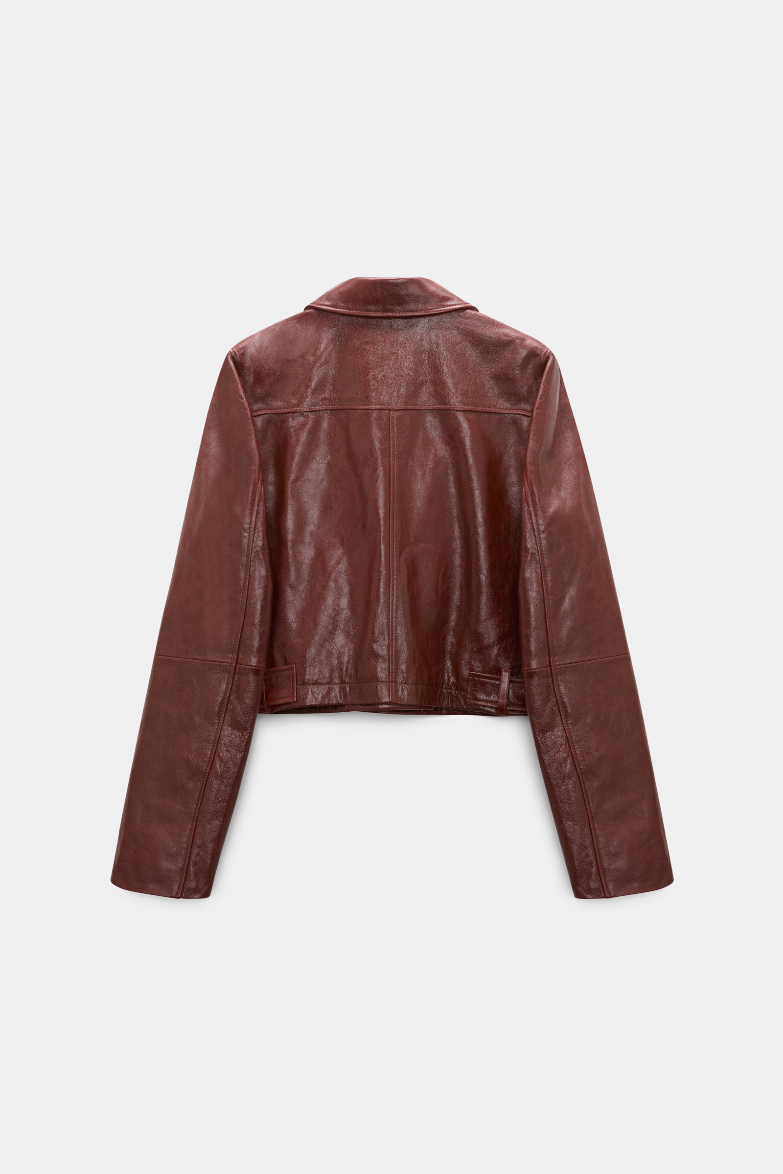 Dorothee Schumacher Boxy leather jacket marsala