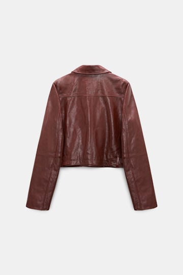 Dorothee Schumacher Boxy Leaderjacke marsala