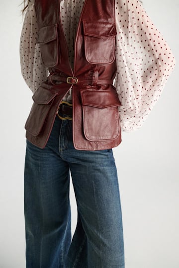 Dorothee Schumacher Lederweste marsala