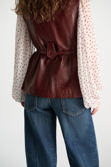 Dorothee Schumacher Lederweste marsala