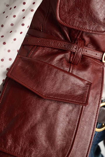 Dorothee Schumacher Lederweste marsala