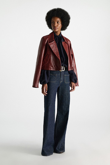 Dorothee Schumacher Flared jeans with pockets dark denim