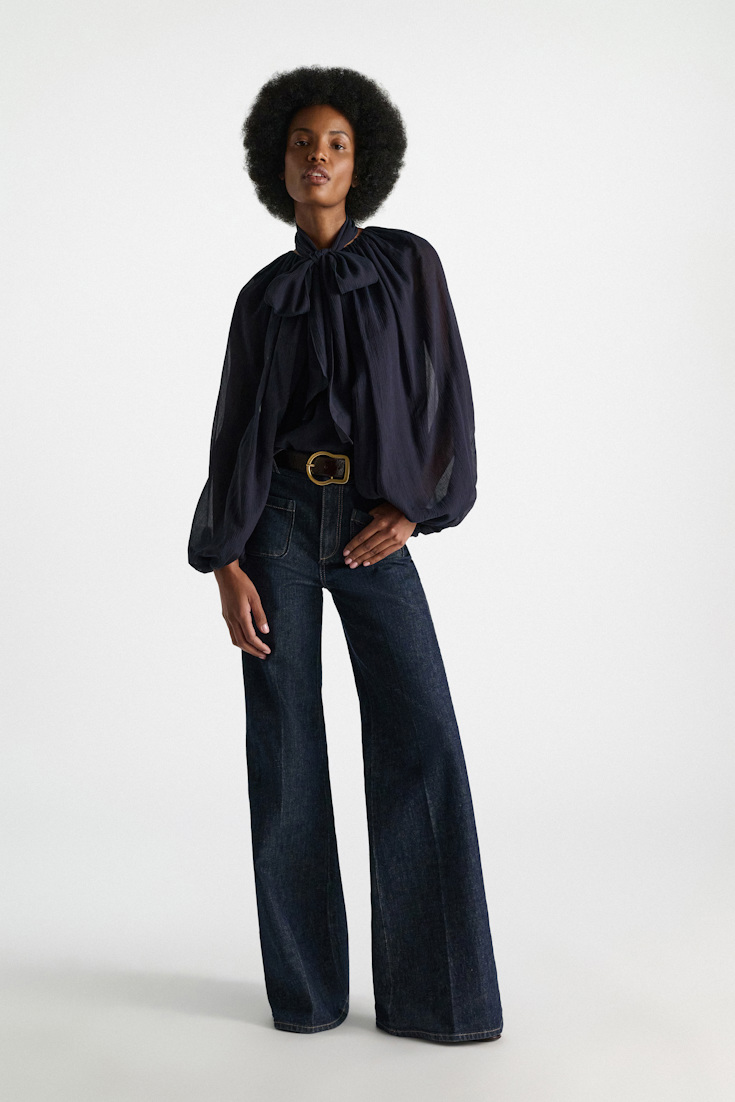 Dorothee Schumacher Flared jeans with pockets dark denim