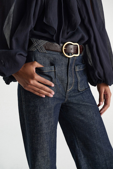 Dorothee Schumacher Flared jeans with pockets dark denim