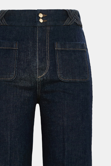 Dorothee Schumacher Flared jeans with pockets dark denim