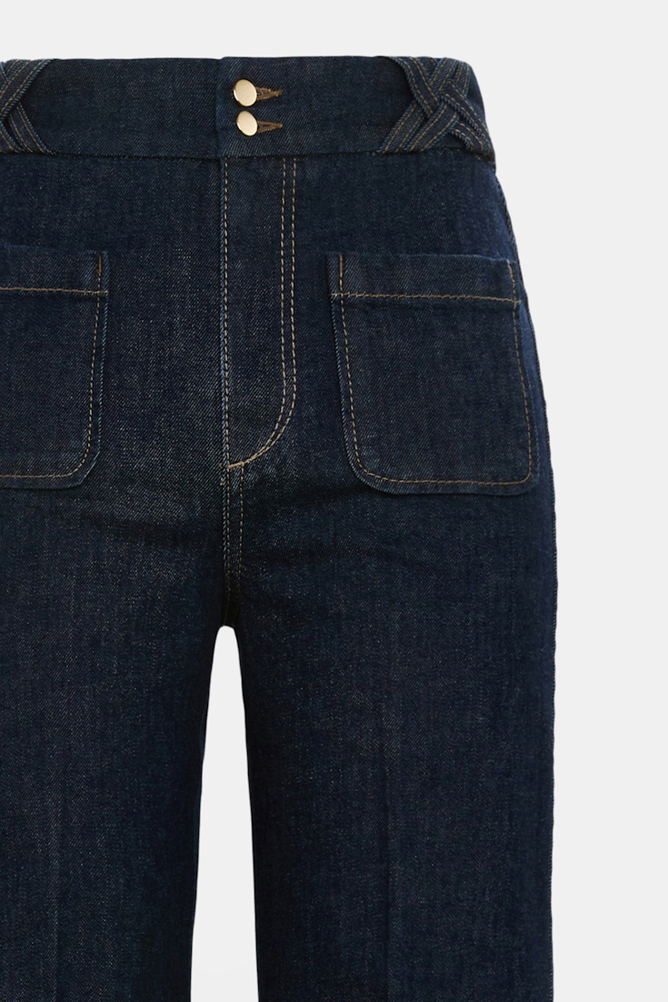 Dorothee Schumacher Flared jeans with pockets dark denim