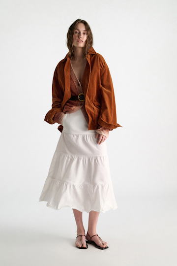 Dorothee Schumacher Cotton corduroy shirt-jacket copper