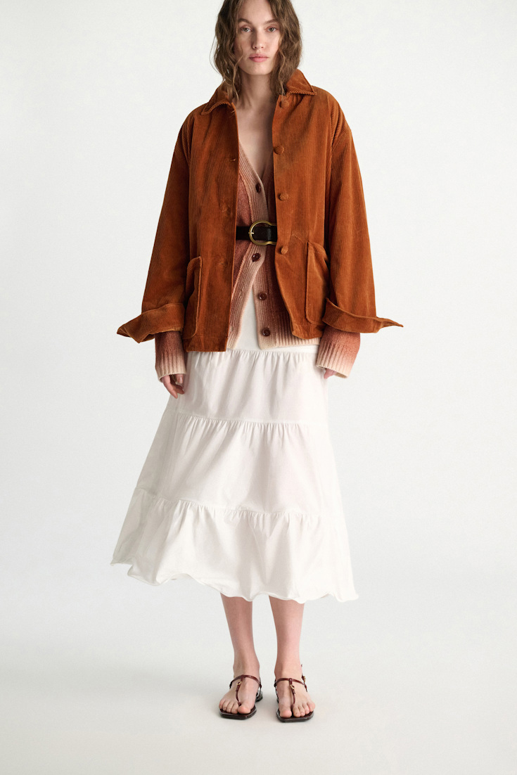 Dorothee Schumacher Cotton corduroy shirt-jacket copper