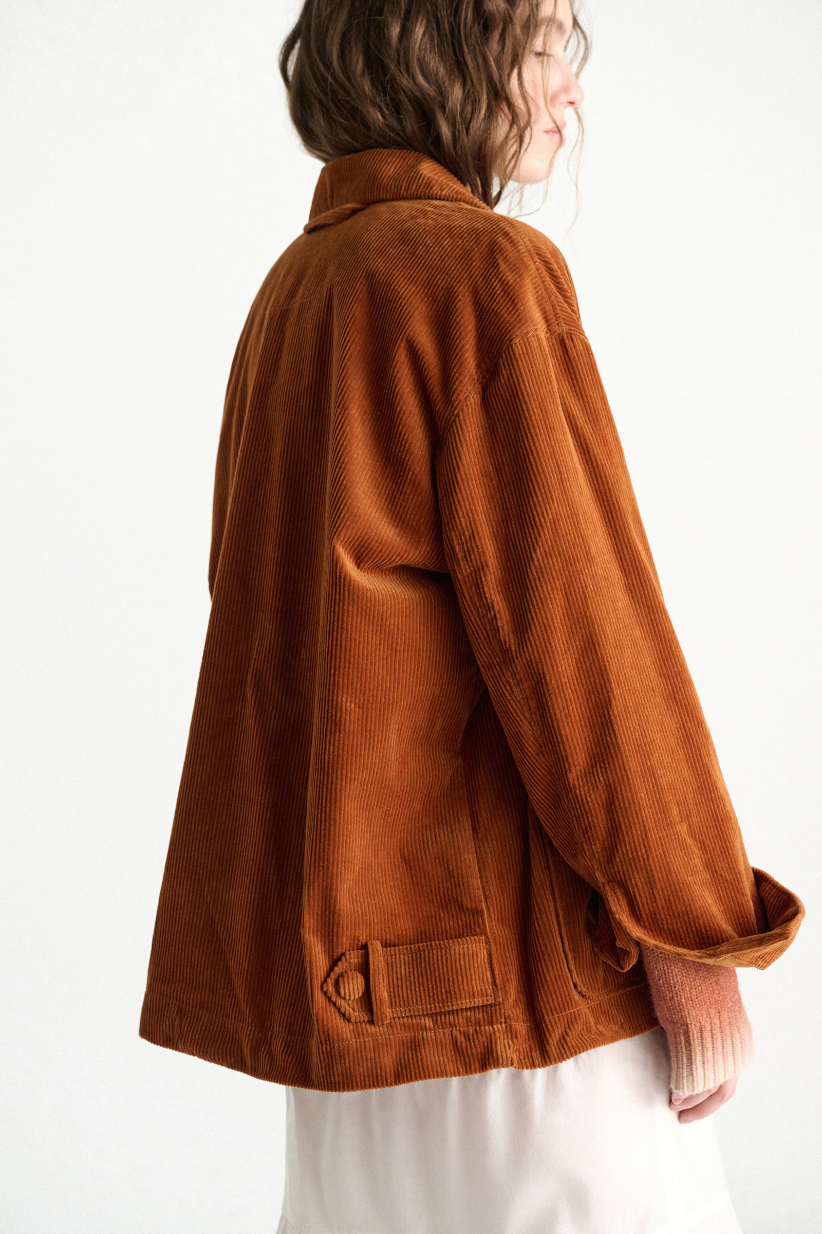 Dorothee Schumacher Cotton corduroy shirt-jacket copper