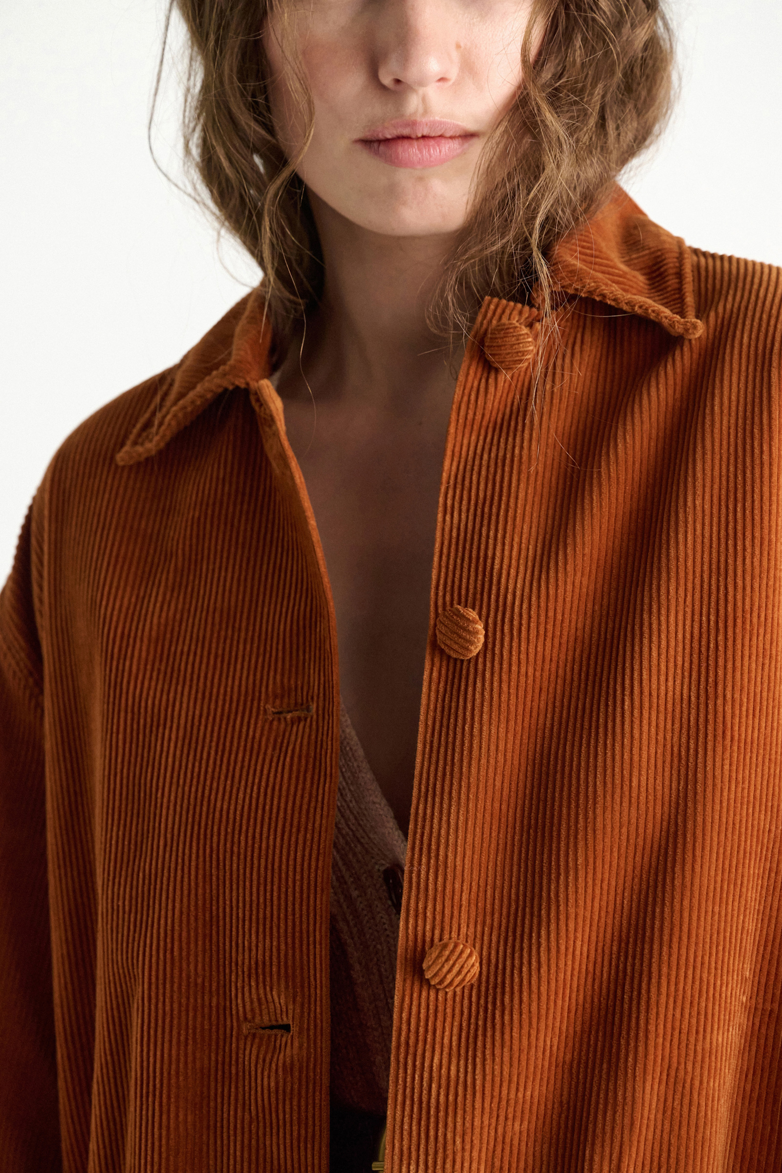 Dorothee Schumacher Cotton corduroy shirt-jacket copper