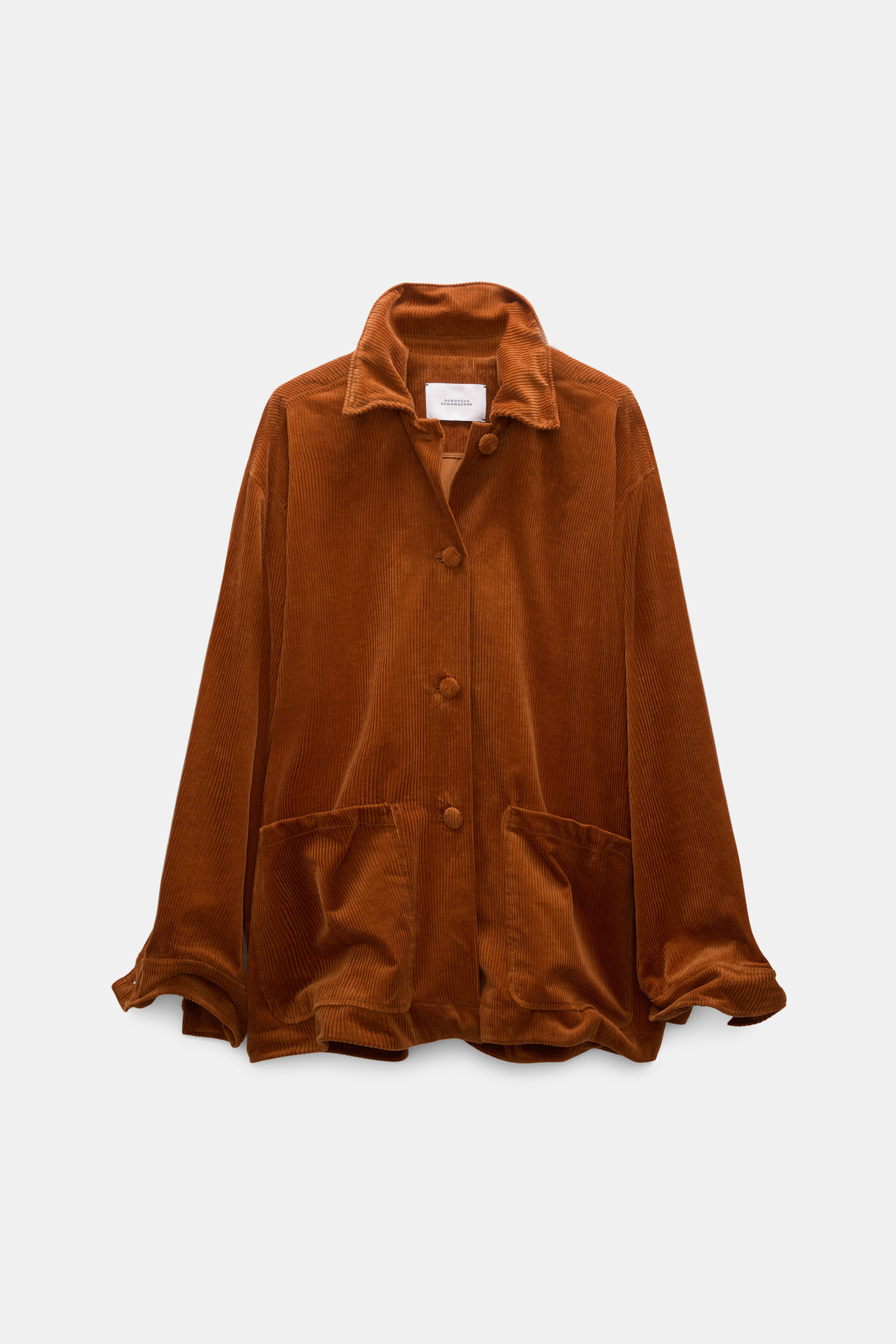 Dorothee Schumacher Cotton corduroy shirt-jacket copper