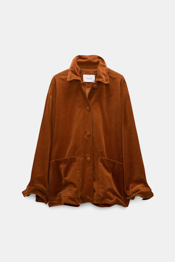 Dorothee Schumacher Cotton corduroy shirt-jacket copper