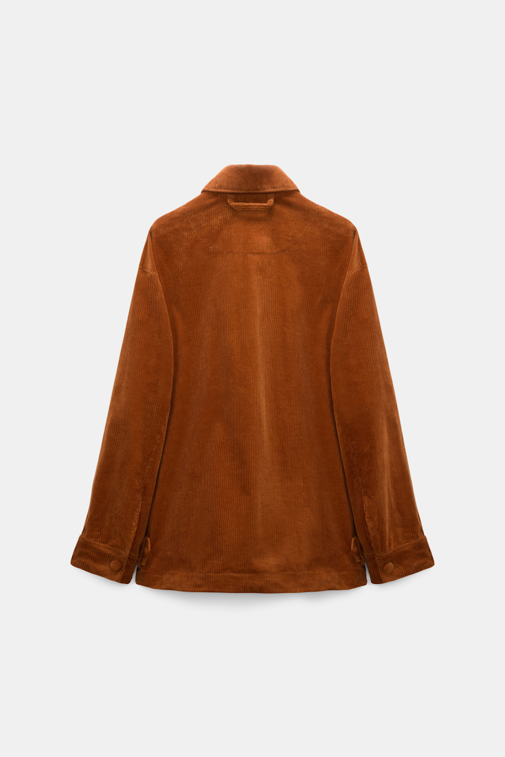 Dorothee Schumacher Cotton corduroy shirt-jacket copper