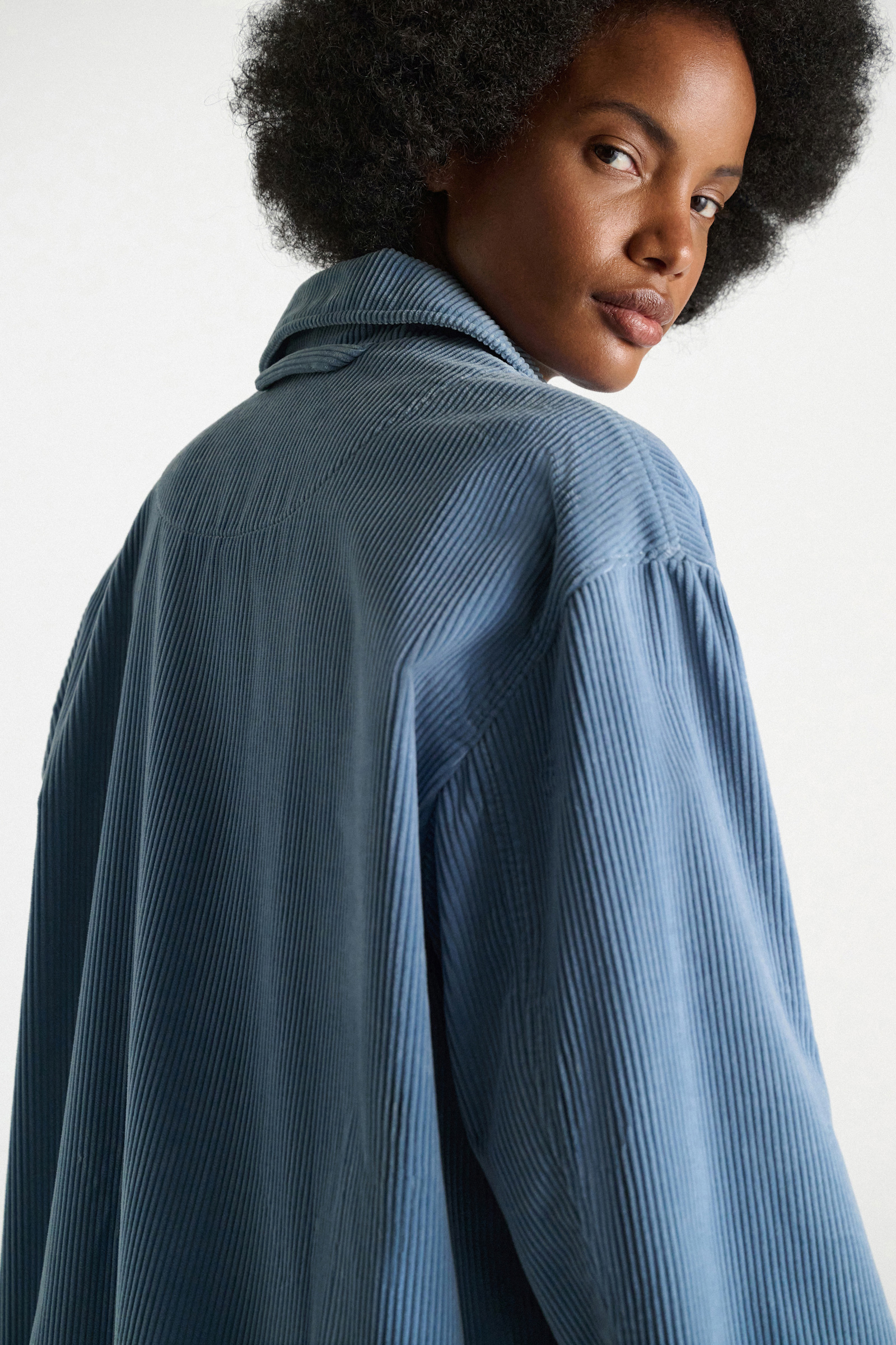 Dorothee Schumacher Cotton corduroy shirt-jacket milky blue