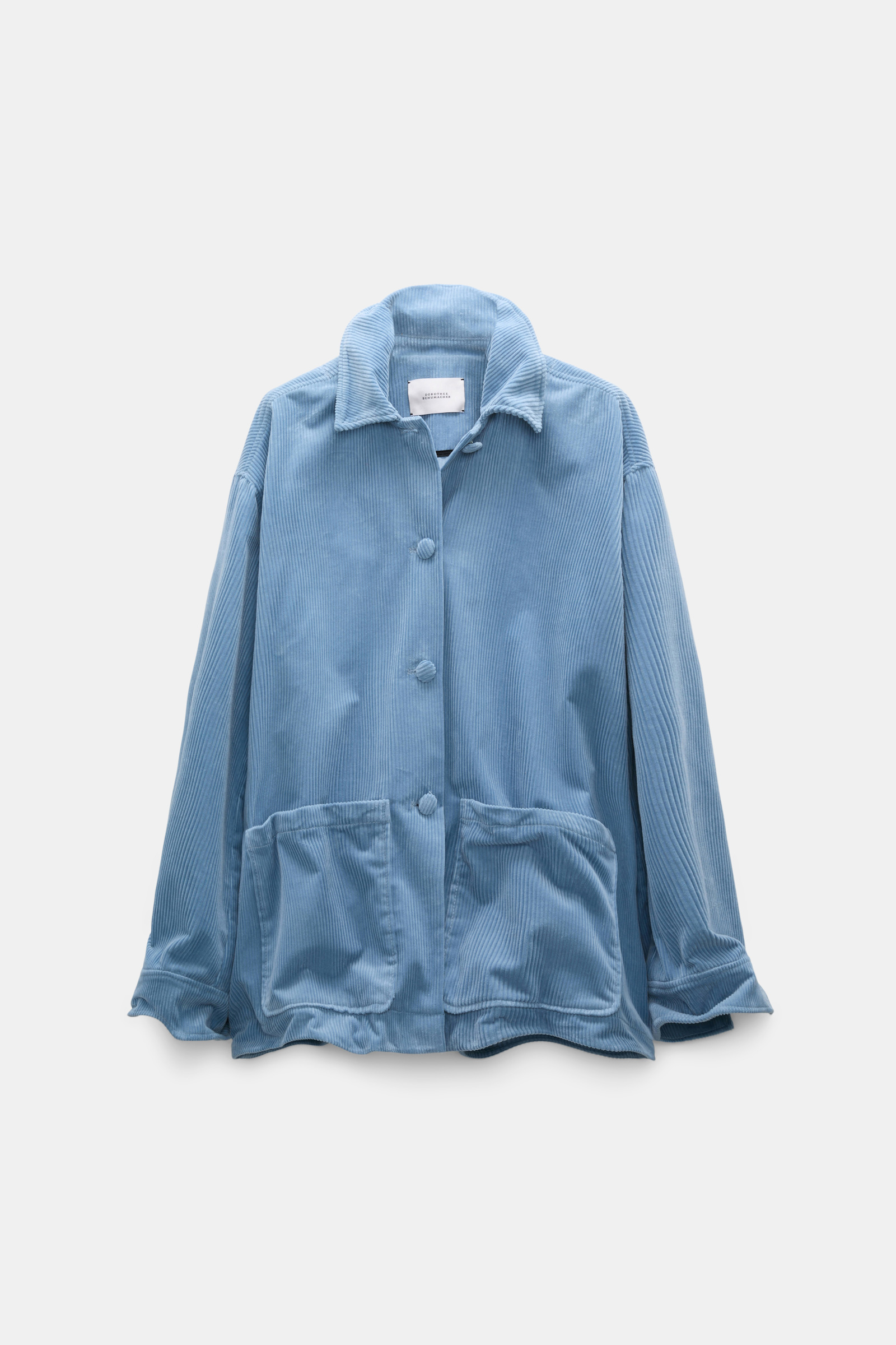 Dorothee Schumacher Cotton corduroy shirt-jacket milky blue