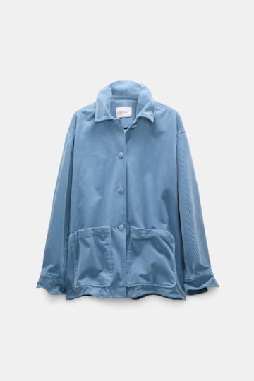 Dorothee Schumacher Cotton corduroy shirt-jacket milky blue