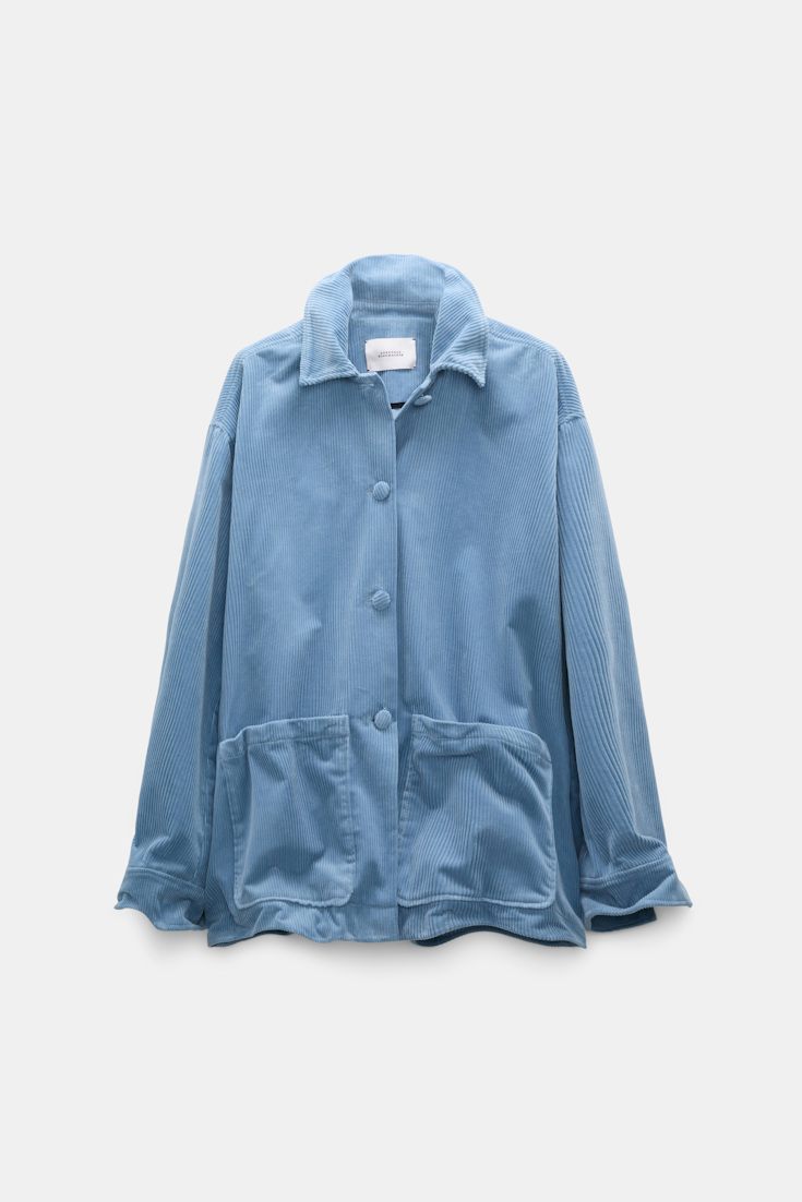 Dorothee Schumacher Cotton corduroy shirt-jacket milky blue