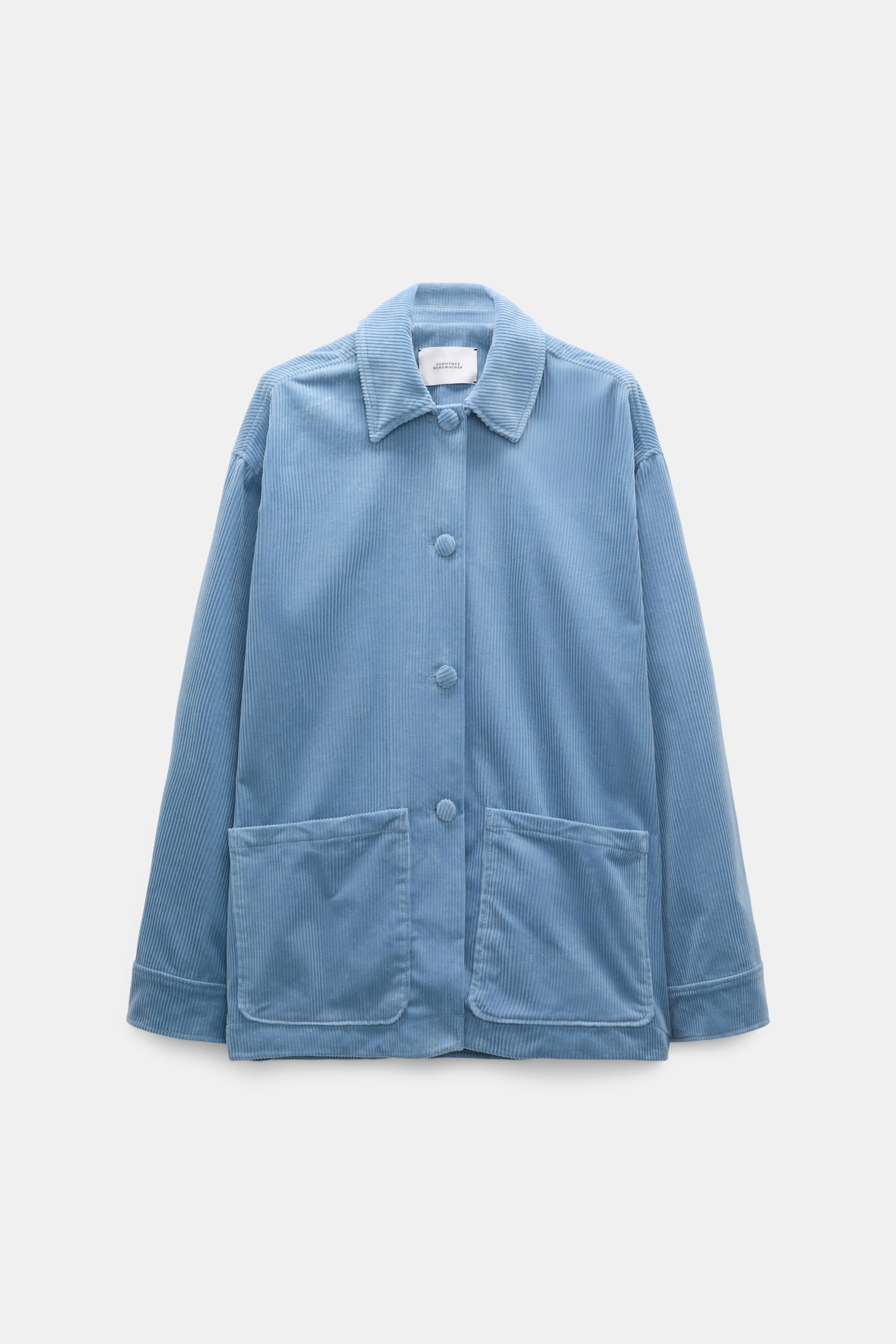 Dorothee Schumacher Cotton corduroy shirt-jacket milky blue
