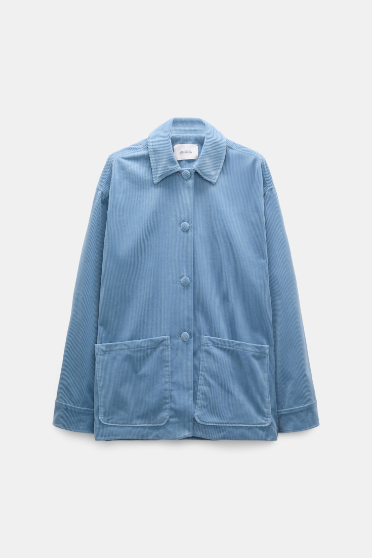 Dorothee Schumacher Cotton corduroy shirt-jacket milky blue