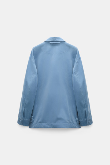 Dorothee Schumacher Hemdjacke aus Baumwoll-Cord milky blue