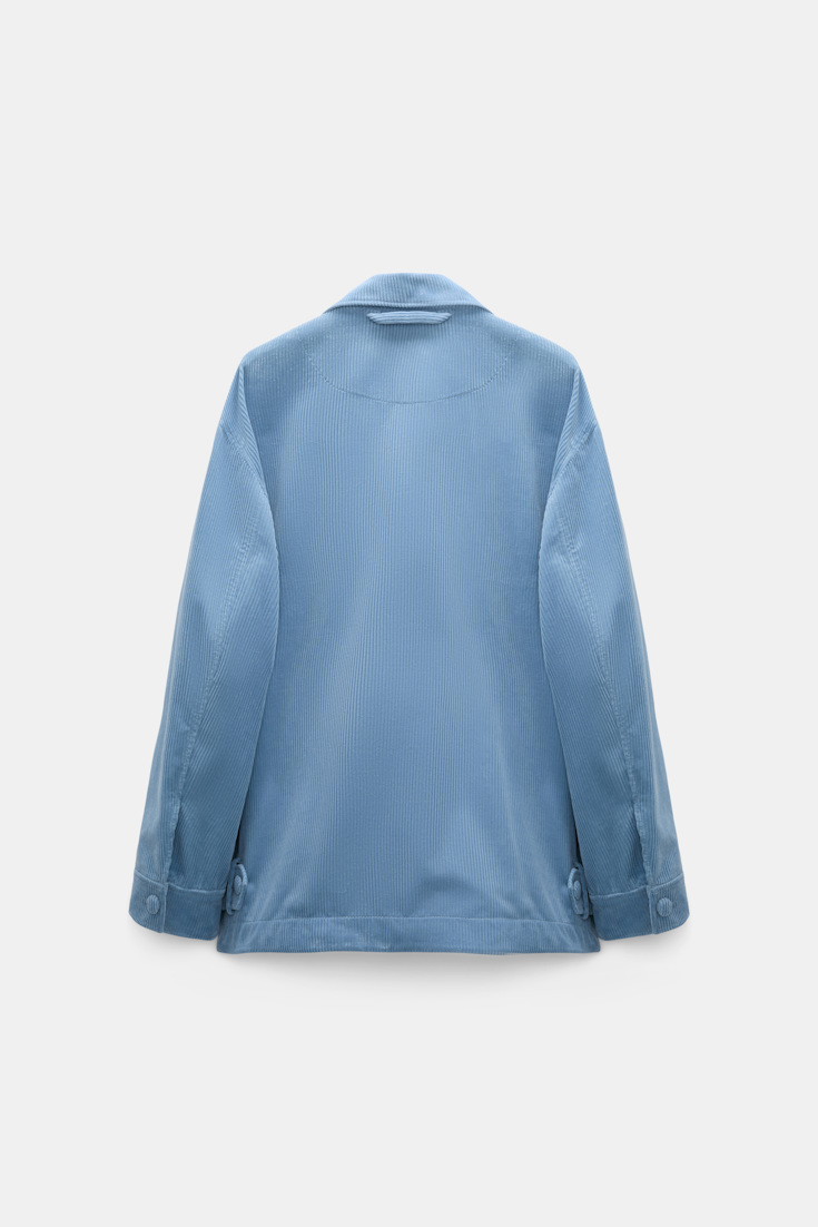 Dorothee Schumacher Cotton corduroy shirt-jacket milky blue