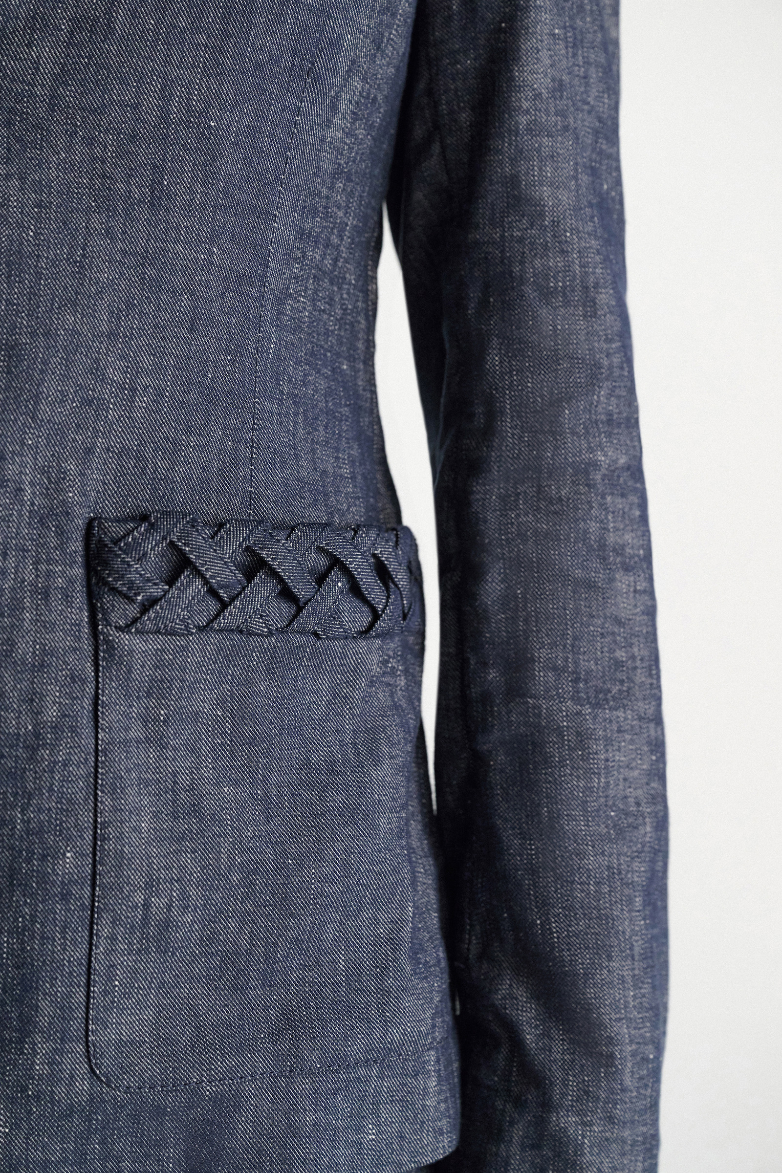 Dorothee Schumacher Blazer aus Baumwolle und Leinen denim blue