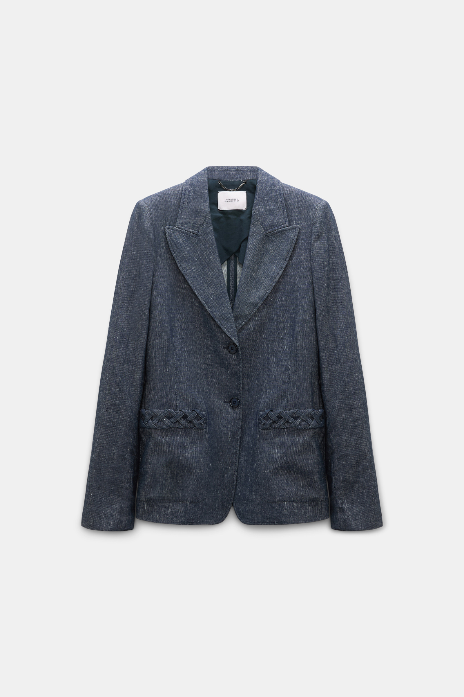 Dorothee Schumacher Blazer aus Baumwolle und Leinen denim blue