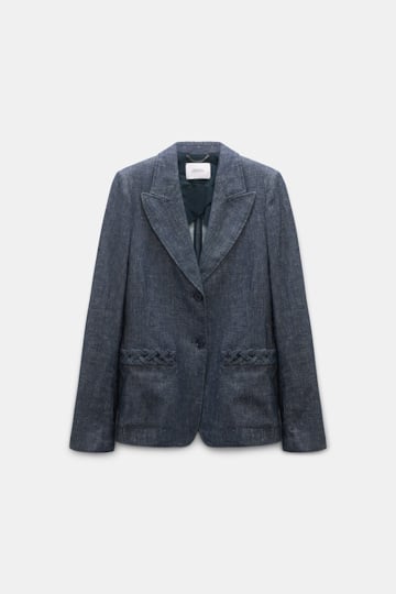 Dorothee Schumacher Cotton-linen blazer denim blue