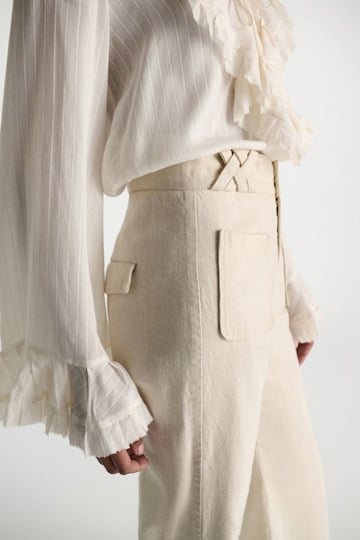 Dorothee Schumacher Cotton-linen flares champagner