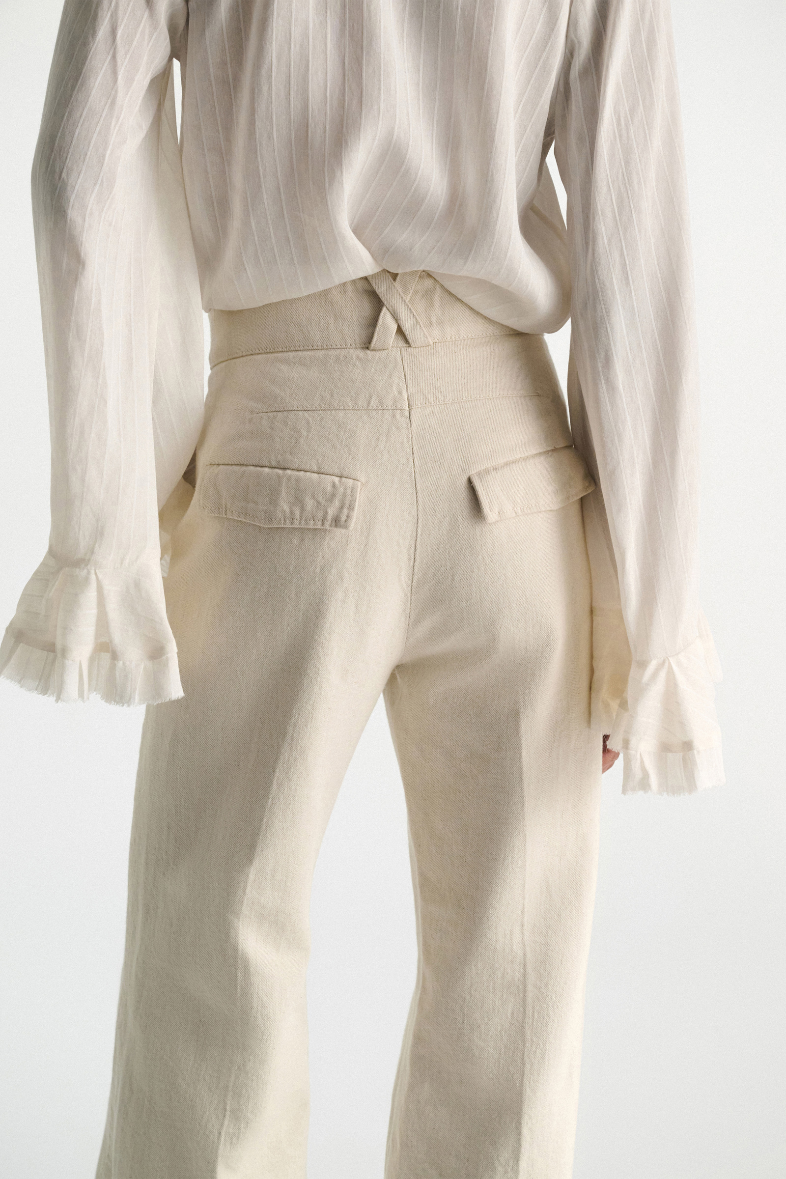 Dorothee Schumacher Cotton-linen flares champagner
