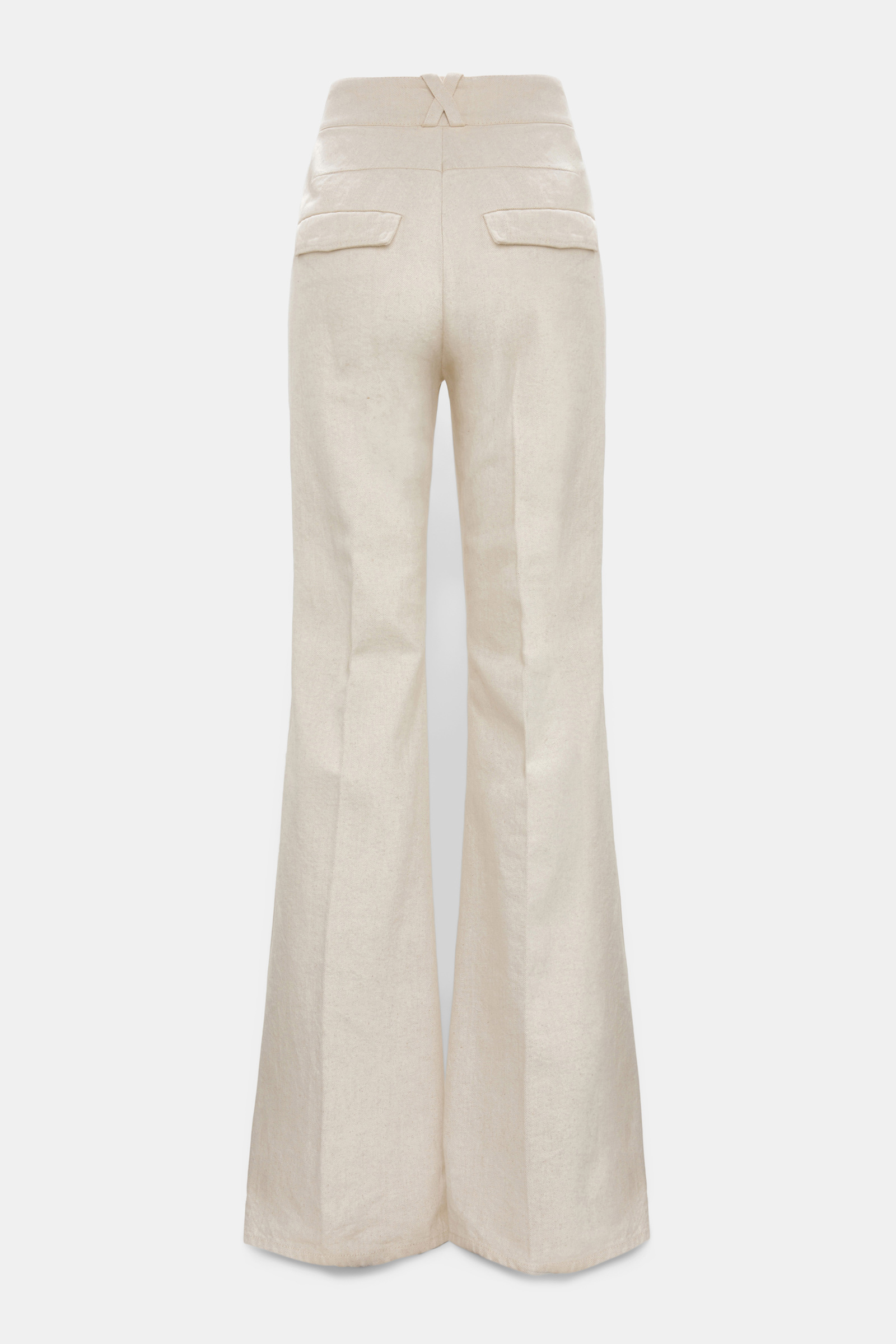 Dorothee Schumacher Cotton-linen flares champagner