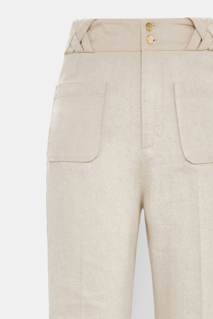 Dorothee Schumacher Cotton-linen flares champagner