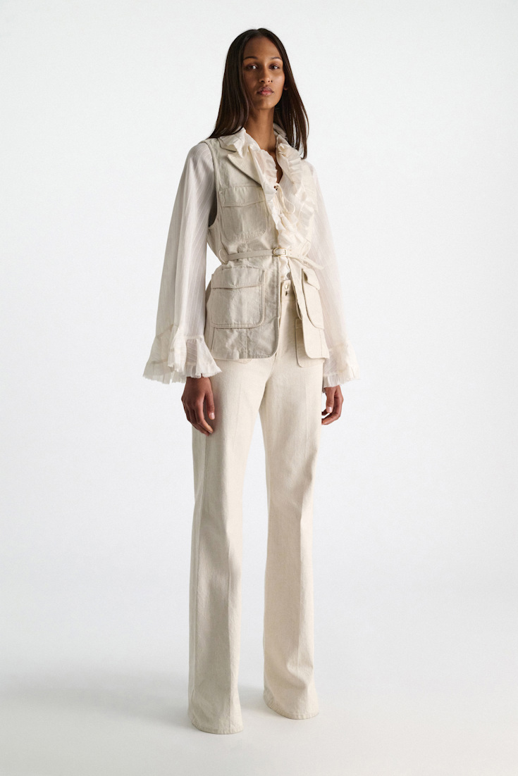 Dorothee Schumacher Cotton-linen vest champagner