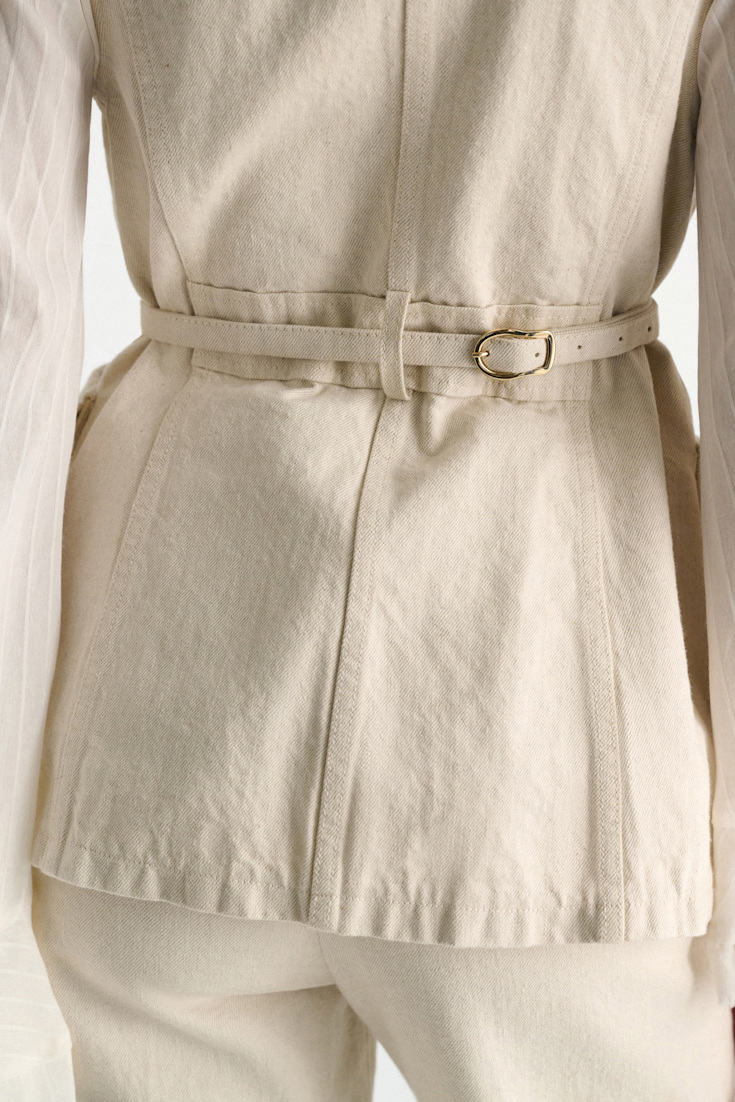 Dorothee Schumacher Cotton-linen vest champagner