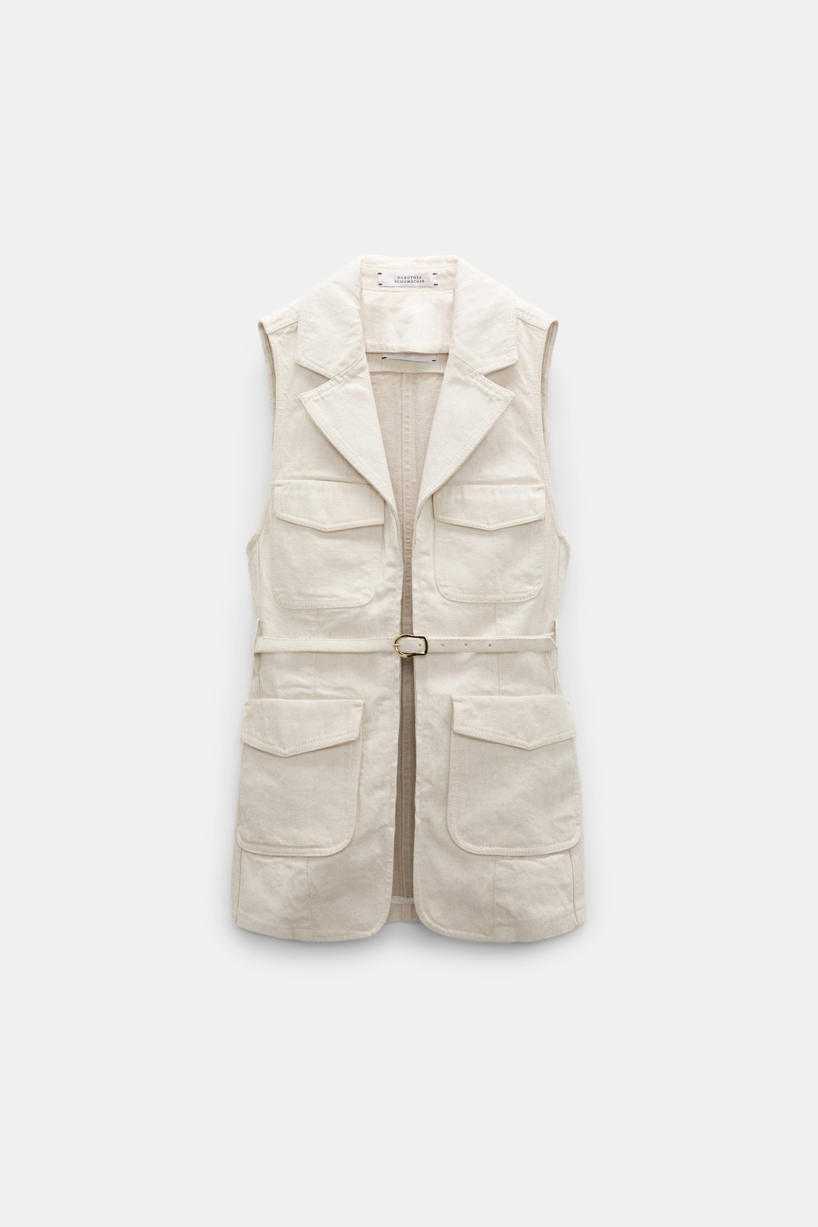 Dorothee Schumacher Cotton-linen vest champagner