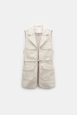 Dorothee Schumacher Weste aus Baumwolle und Leinen champagner