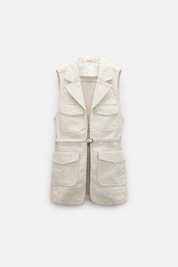 Dorothee Schumacher Cotton-linen vest champagner