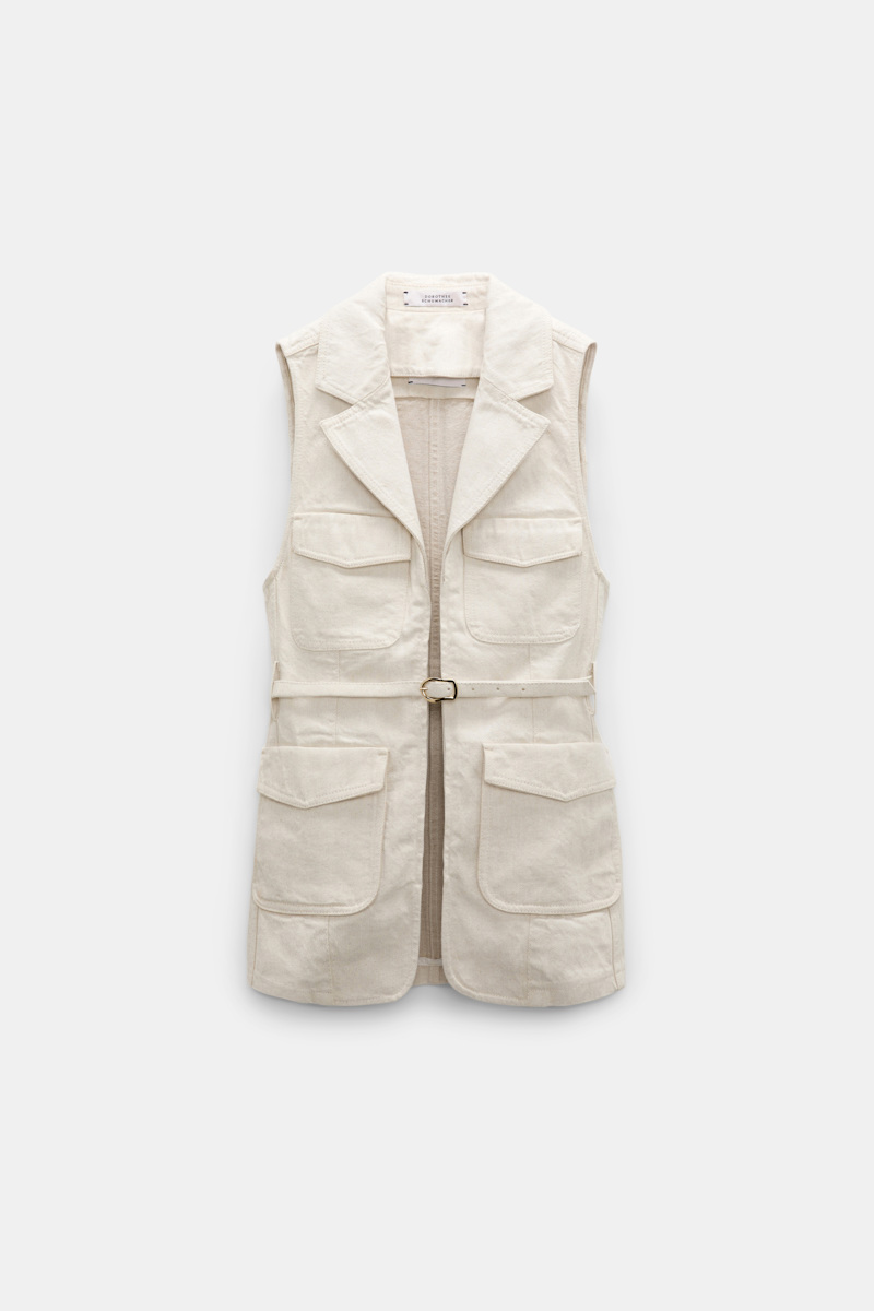 Dorothee Schumacher Cotton-linen Vest In White