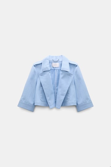 Dorothee Schumacher Cropped Jacke aus Baumwolle mineral blue